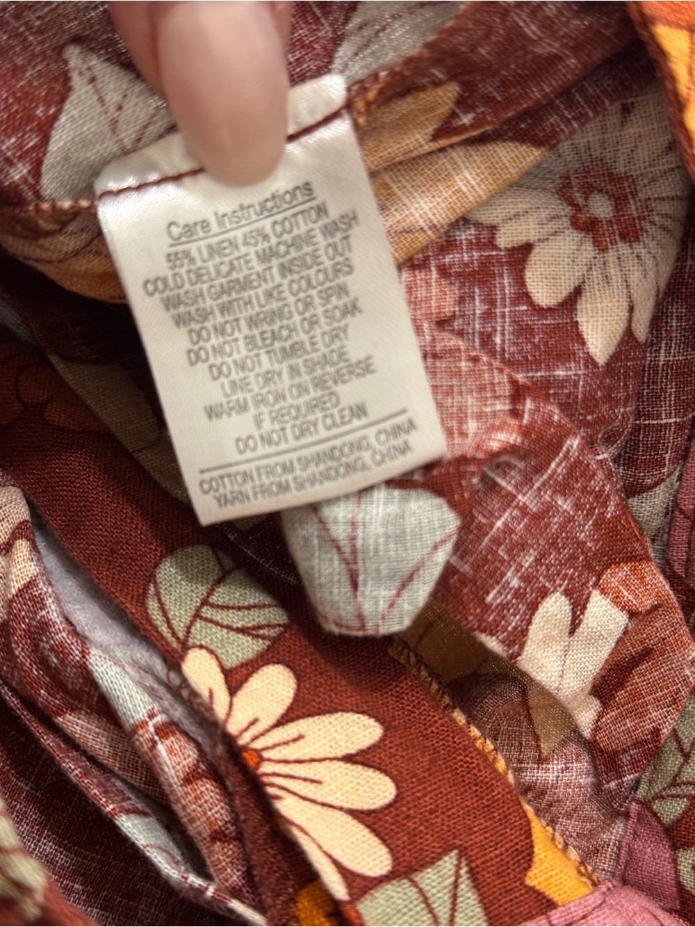 Modcloth Floral Wide-Leg Linen Blend Pants Back to School Hippie Boho Fall - Picture 4 of 7